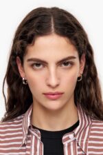 ⁦كو Bimba Y Lola أقراط دائرية بشعار الماركة فضي ومتعدد الألوان 24BTV4715 مُكَمِّلات⁩ - الصورة ⁦2⁩