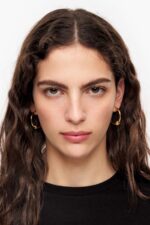 ⁦كو Bimba Y Lola أقراط دائرية لولبية ذهبي 24BTV4817 مُكَمِّلات⁩ - الصورة ⁦2⁩