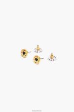 ⁦كو Bimba Y Lola أقراط على شكل قلب بشعار الماركة ذهبي 24BTV4693 مُكَمِّلات⁩ - الصورة ⁦3⁩