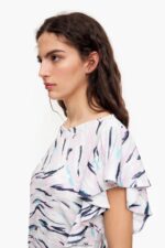 ⁦كو Bimba Y Lola تي شيرت بطبعة أجنحة الفراشة أبيض 24BTV4349 ملابس⁩ - الصورة ⁦4⁩