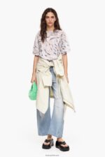 ⁦كو Bimba Y Lola تي شيرت بطبعة جناح فراشة أبيض 24BTV4302 ملابس⁩ - الصورة ⁦6⁩