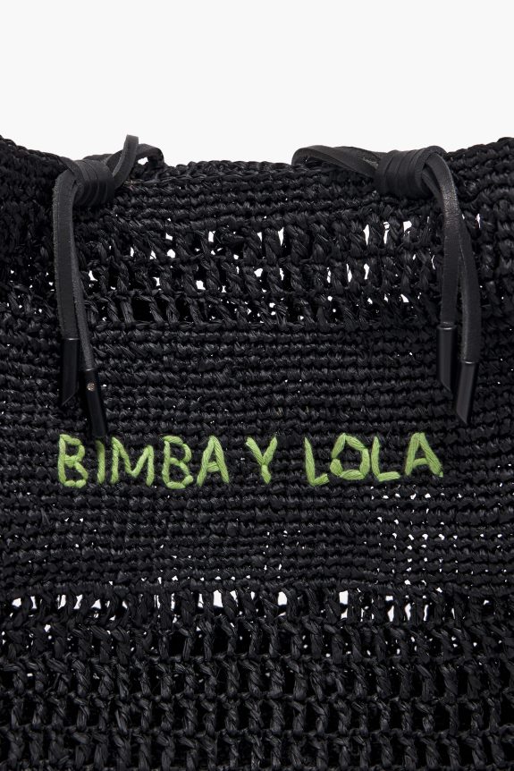 ⁦كو Bimba Y Lola حقيبة حمل من الرافية أسود 24BTV4115 مُكَمِّلات⁩ - الصورة ⁦2⁩