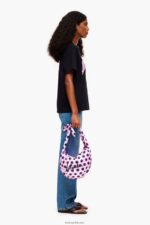 ⁦كو Bimba Y Lola حقيبة دلو dotnylon لون القرنفل 24BTV4118 مُكَمِّلات⁩ - الصورة ⁦5⁩