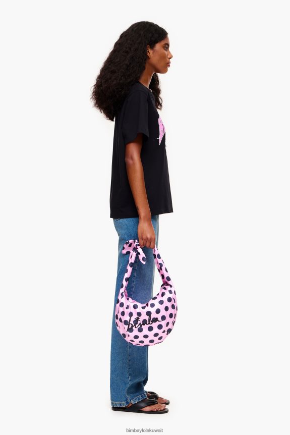 ⁦كو Bimba Y Lola حقيبة دلو dotnylon لون القرنفل 24BTV4118 مُكَمِّلات⁩ - الصورة ⁦5⁩