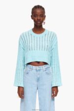 كو Bimba Y Lola سترة مضلعة أزرق 24BTV4386 ملابس