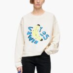 كو Bimba Y Lola سويت شيرت بشعار Boxy Banana عاج 24BTV4495 ملابس