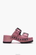 كو Bimba Y Lola صندل بكعب جلدي لون القرنفل 24BTV4565 القدم