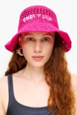⁦كو Bimba Y Lola قبعة دلو من الرافية لون القرنفل 24BTV4854 مُكَمِّلات⁩ - الصورة ⁦2⁩