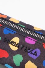⁦كو Bimba Y Lola قلوب طباعة النايلون حالة أسطوانية أسود 24BTV41119 مُكَمِّلات⁩ - الصورة ⁦4⁩